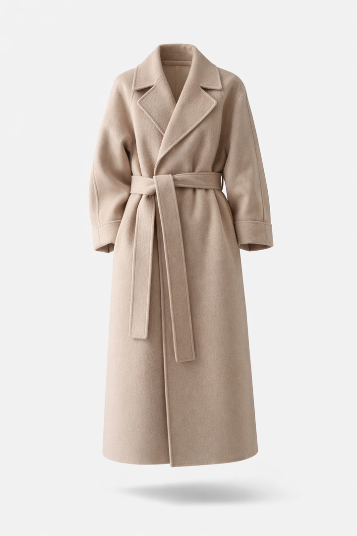Caith – Elegant Belted Long Coat