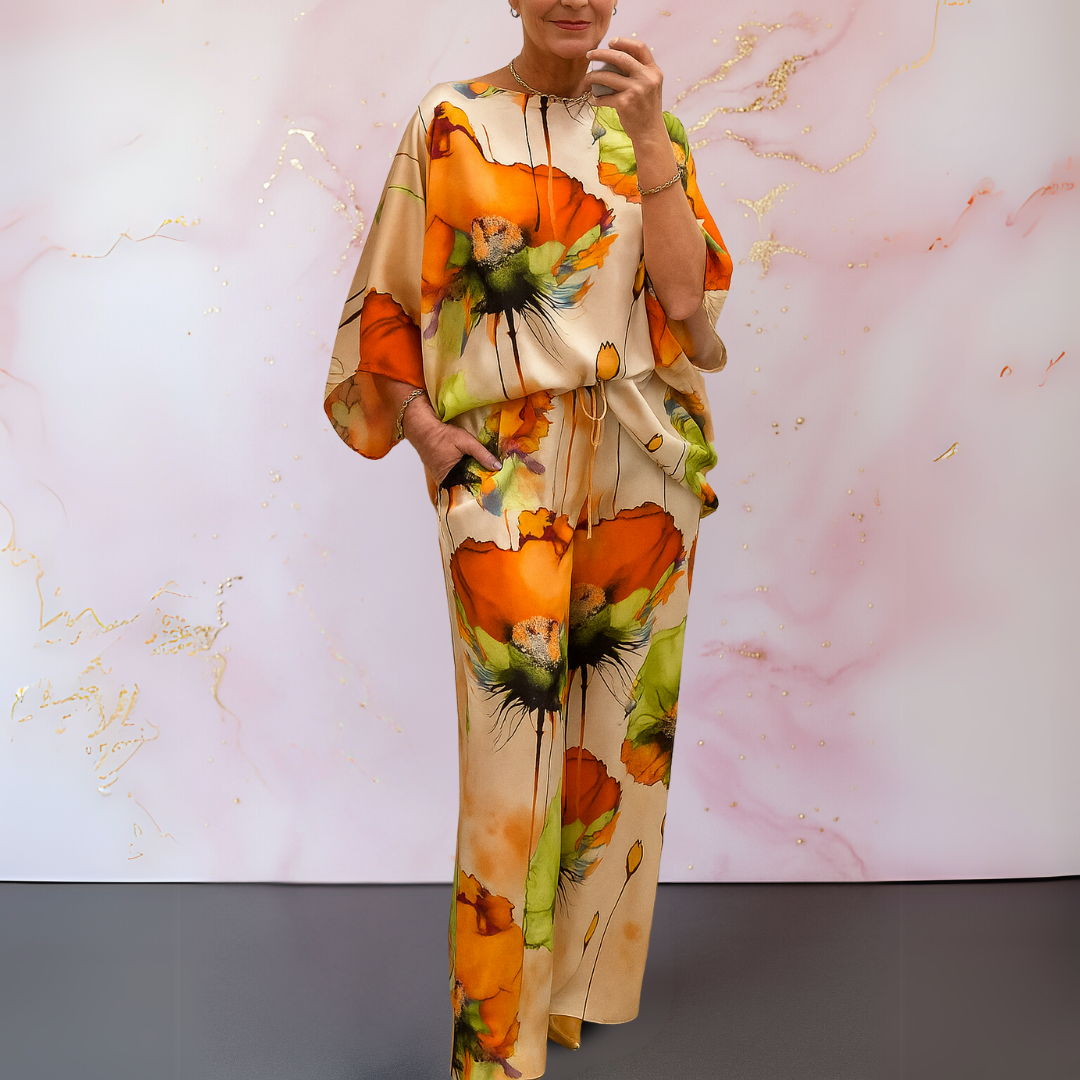 Maelora | Satin Two-Piece Women's Set