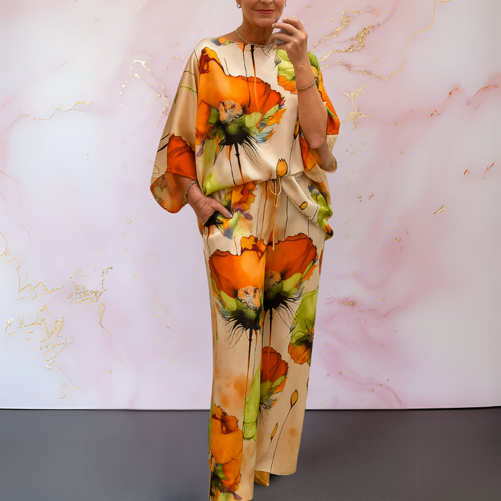 Maelora | Satin Two-Piece Women's Set