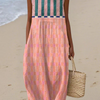 Paula | Striped Pastel Midi Dress