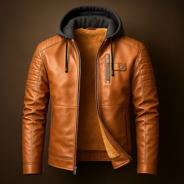 David – Hooded Leather Jacket