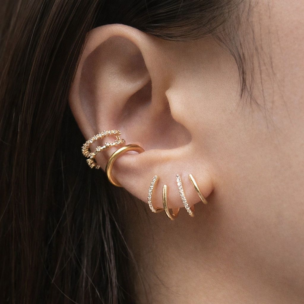 Zabby | Spiral Ear Cuff Earrings