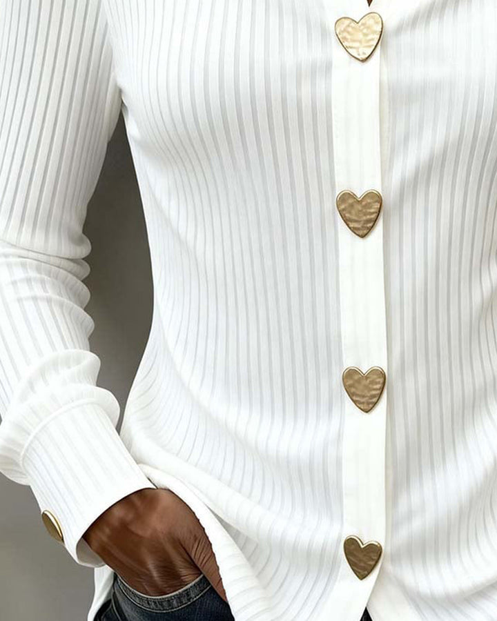 Georgia | Heart Shaped Button-Up Shirt