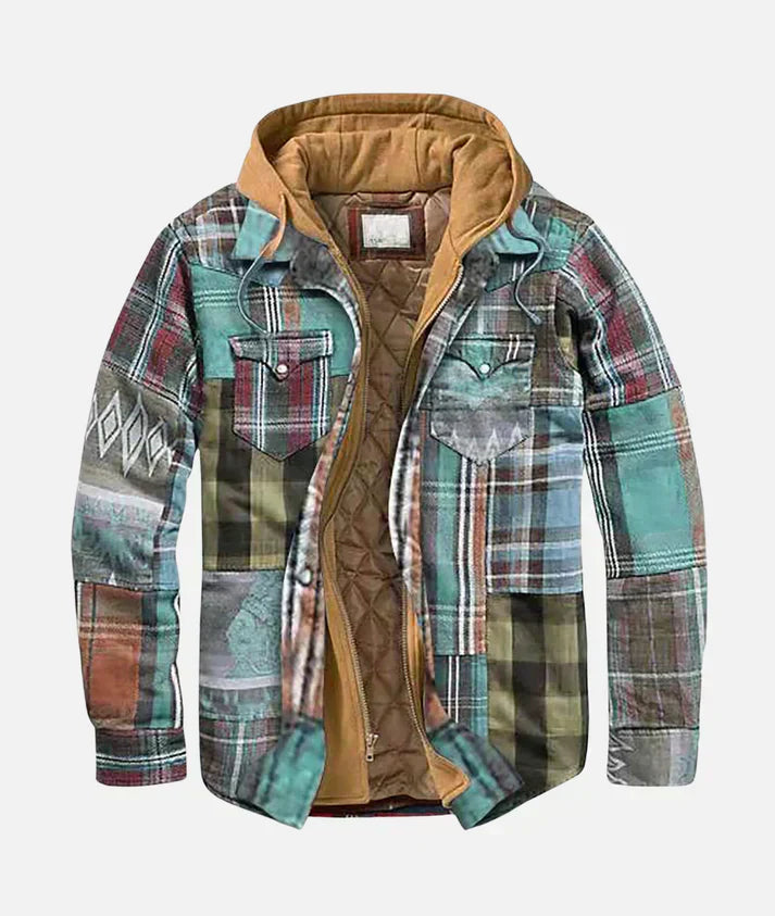 Rico – Patchwork Plaid Jacket for Men