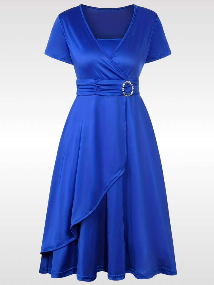 Valera | Rhinestone V-Neck Dress