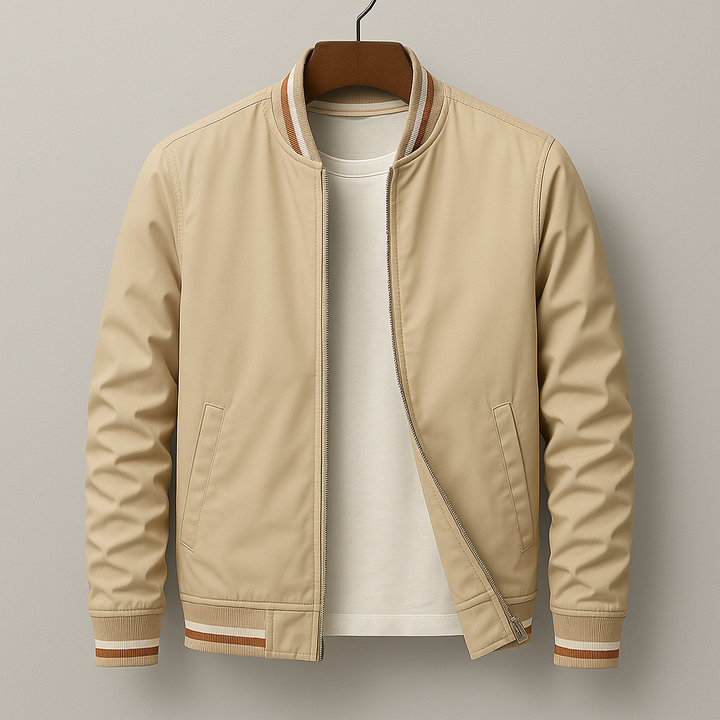 Elliot – Striped Bomber Jacket for Effortless Everyday Style