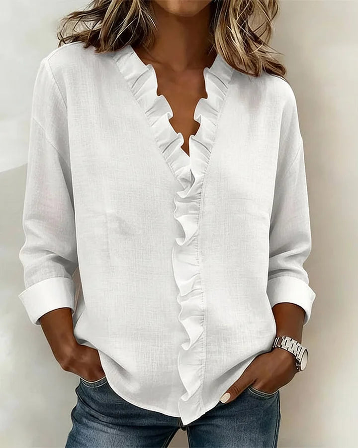 Ava | Elegant Ruffle Blouse