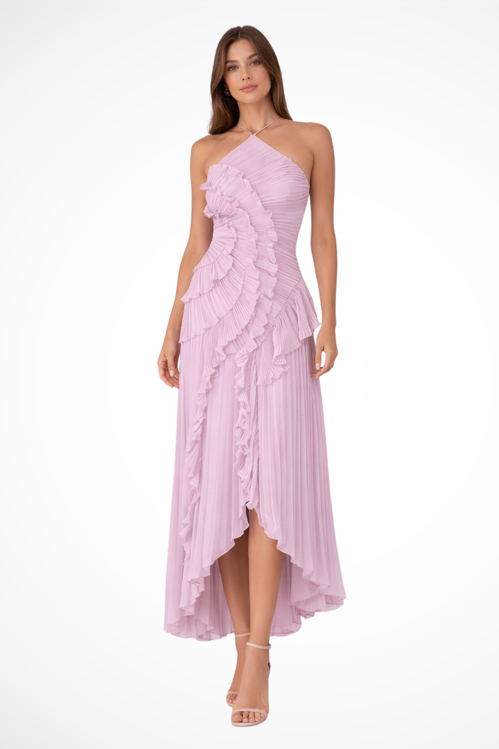 Seraphine | Pleated Ruffle Maxi Dress