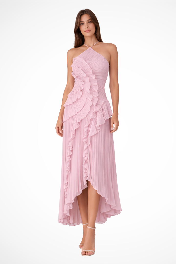 Seraphine | Pleated Ruffle Maxi Dress