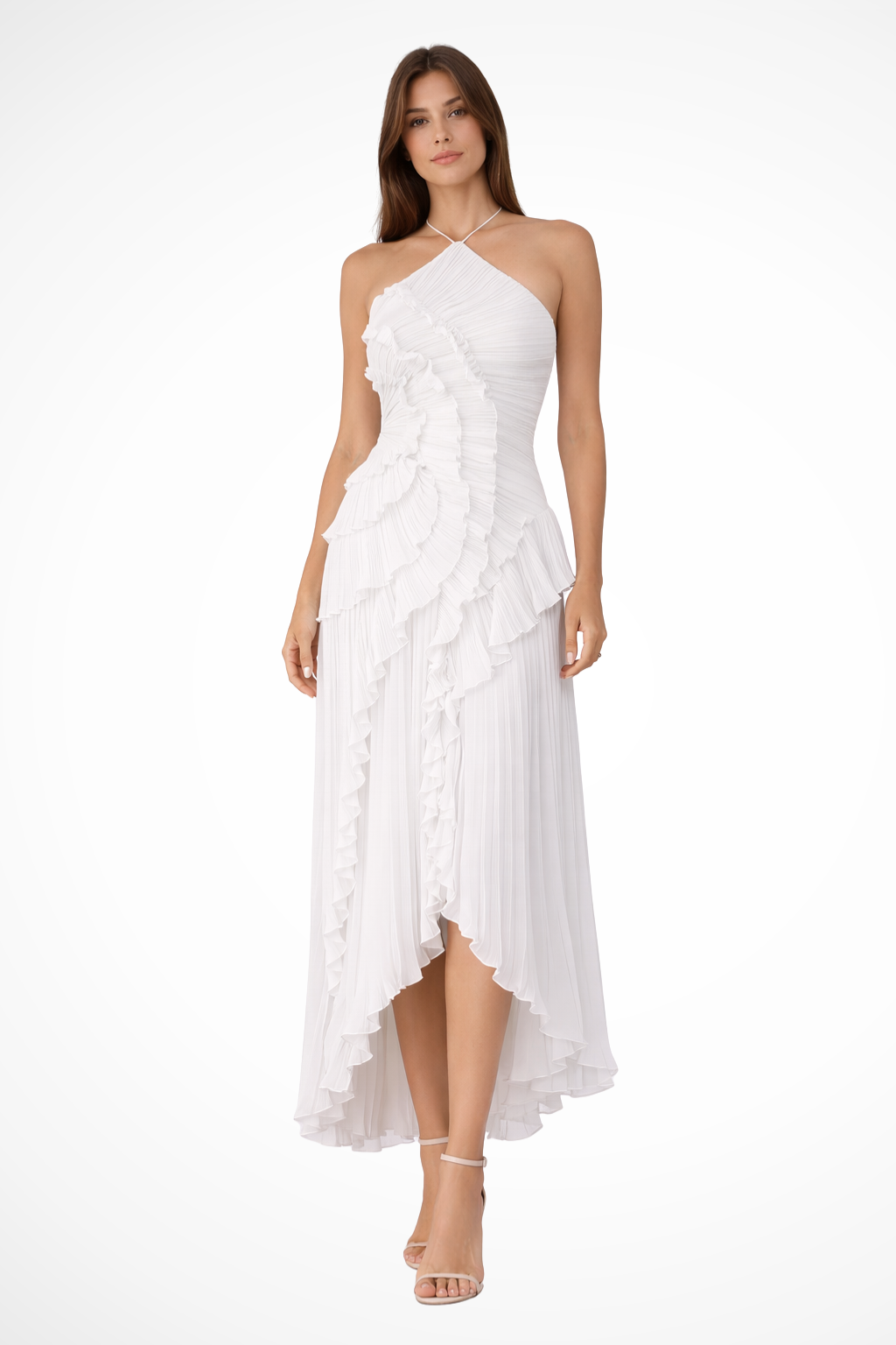 Seraphine | Pleated Ruffle Maxi Dress
