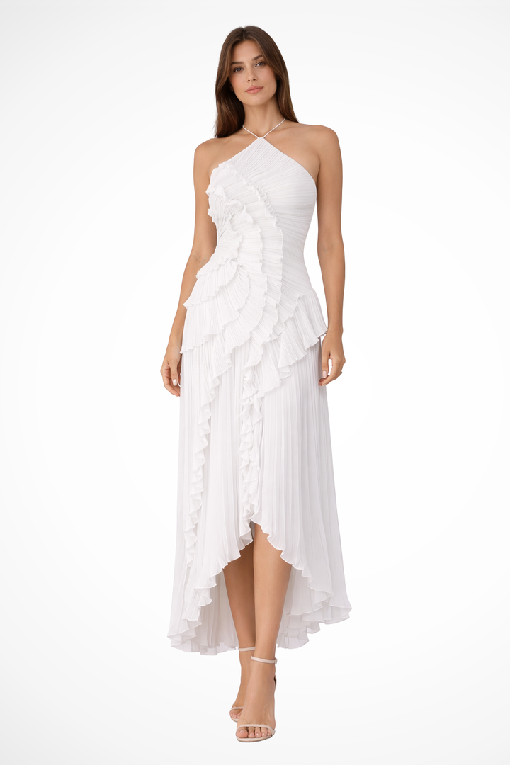 Seraphine | Pleated Ruffle Maxi Dress