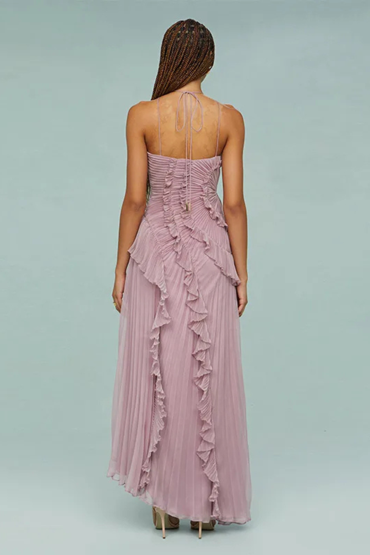 Seraphine | Pleated Ruffle Maxi Dress