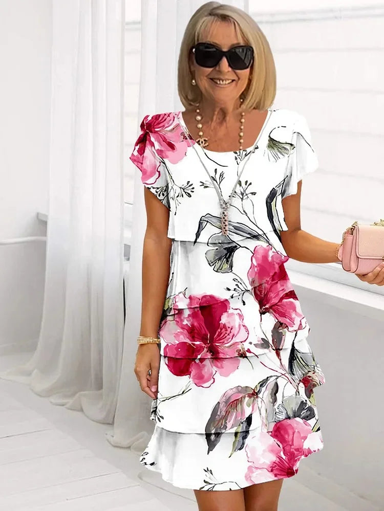 Nancy | Elegant Comfort Ruffle Dress