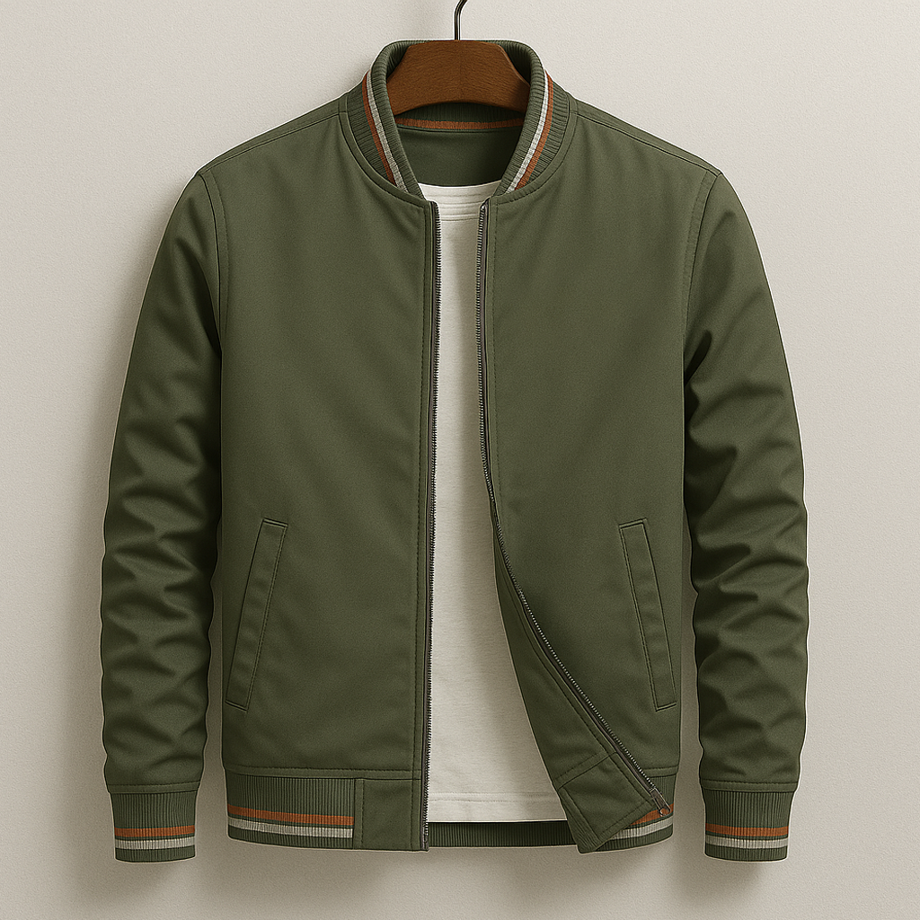 Elliot – Striped Bomber Jacket for Effortless Everyday Style