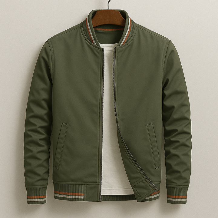 Elliot – Striped Bomber Jacket for Effortless Everyday Style