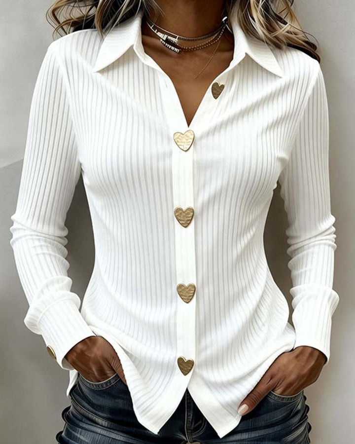 Georgia | Heart Shaped Button-Up Shirt