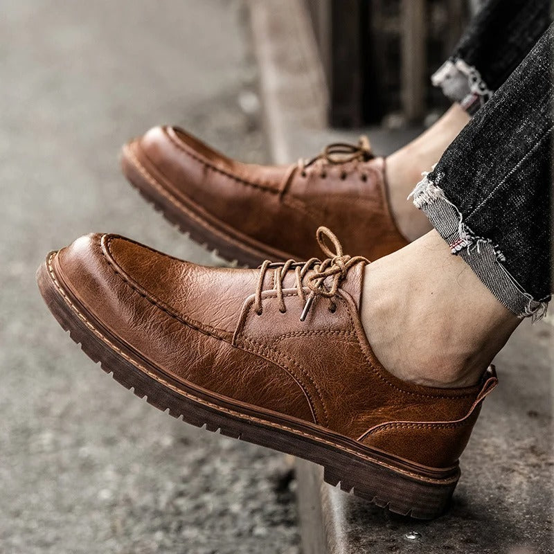Cedie - Low-Cut Genuine Leather Shoes