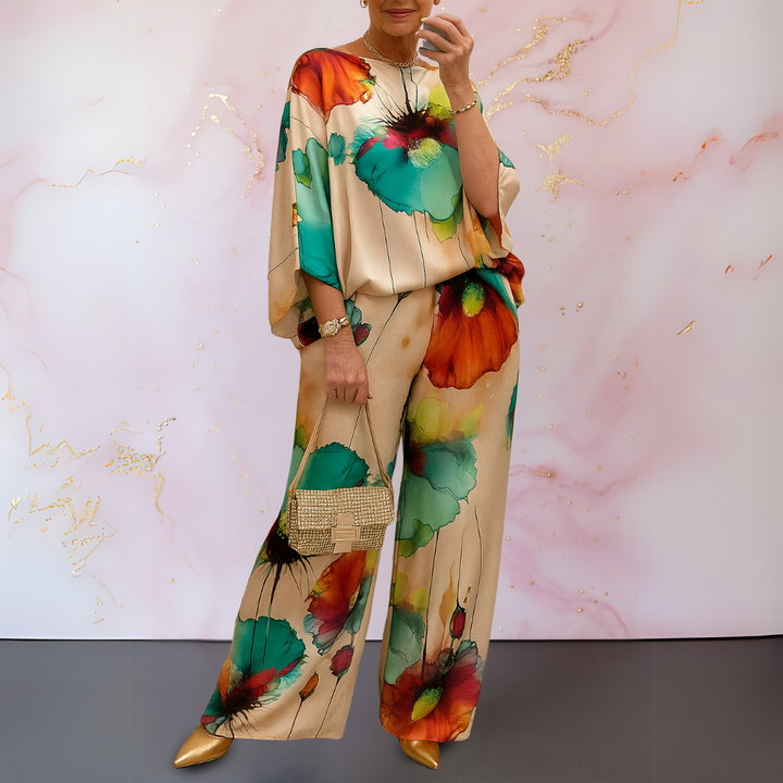 Maelora | Satin Two-Piece Women's Set