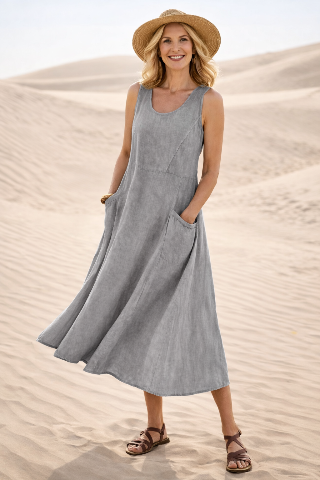 Donna | Comfortable A-Line Midi Dress