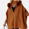Minerva – Casual Hooded Coat with Fur Collar