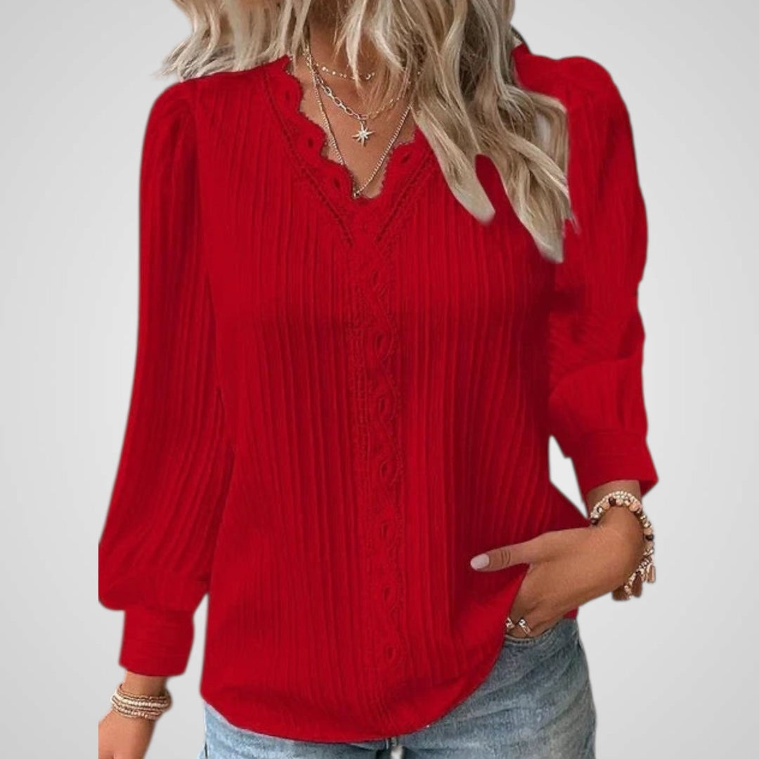 Alison | Women's Blouse - Pleated Comfortable Fit