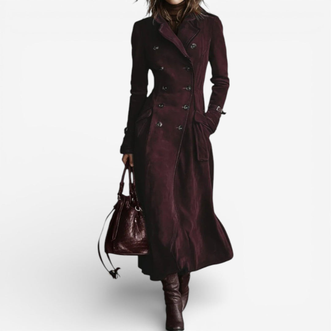 Amarah – Long Suede Trench Coat