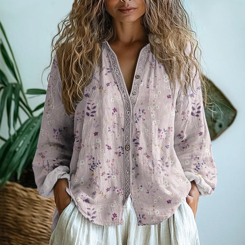 Luna | Boho Button Blouse