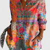 Alice | Vibrant Artistic Button-Up Blouse