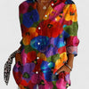 Alice | Vibrant Artistic Button-Up Blouse