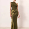 Sharon | One-Shoulder Satin Maxi Dress