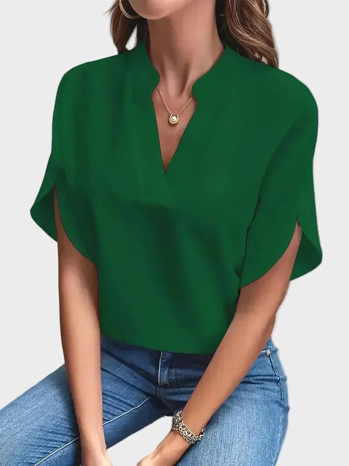 W&N™ | Stylish V-Neck Flowing Blouse