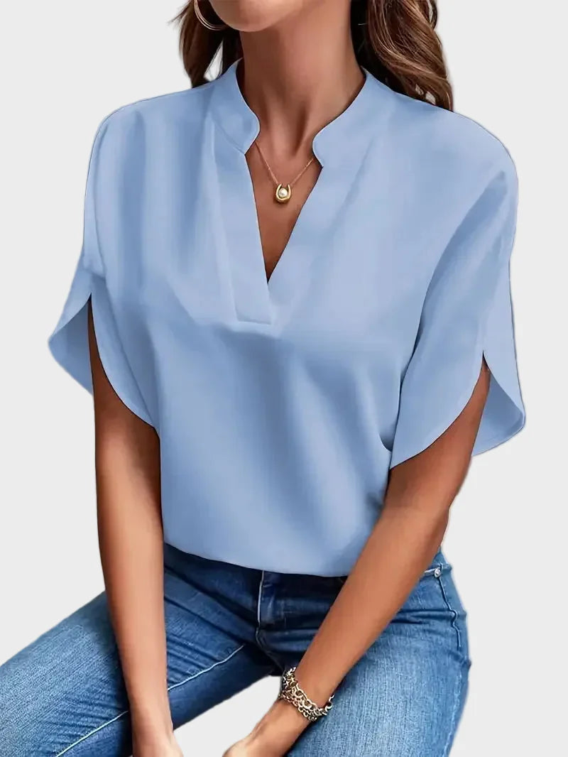 W&N™ | Stylish V-Neck Flowing Blouse