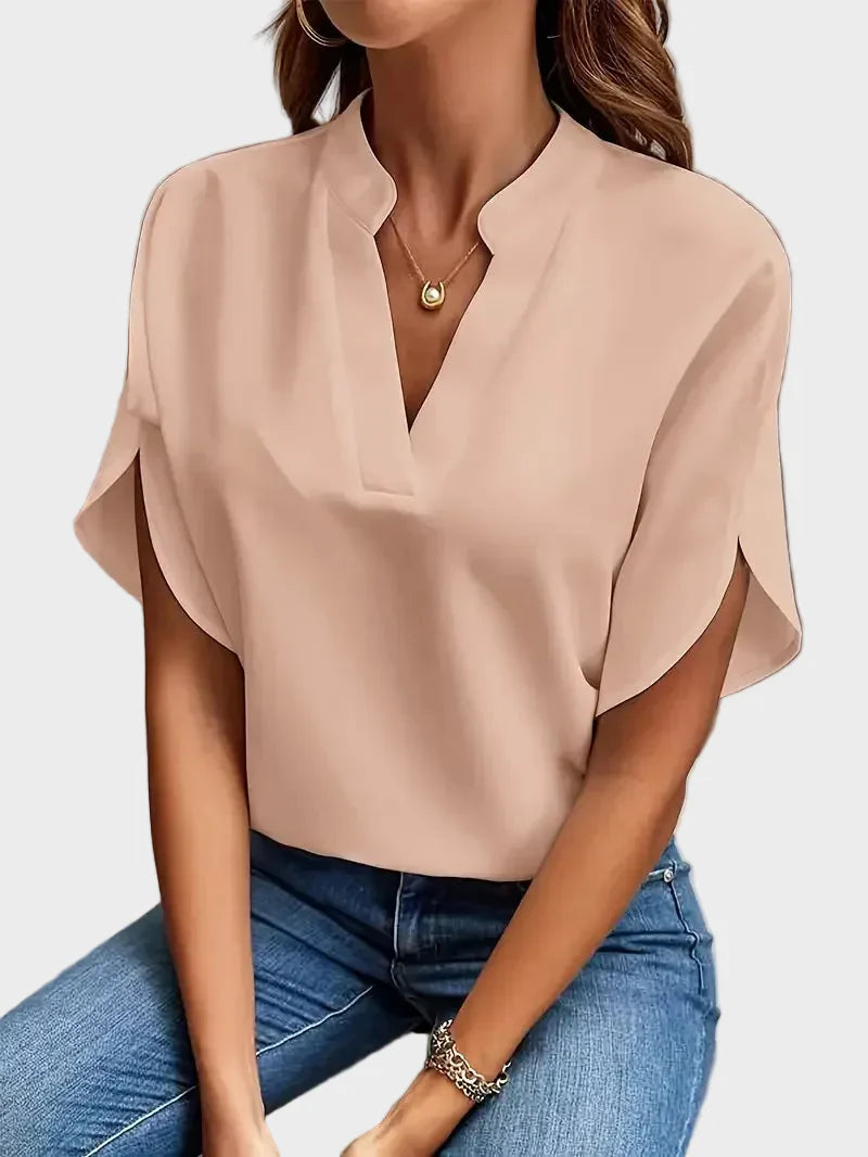 W&N™ | Stylish V-Neck Flowing Blouse