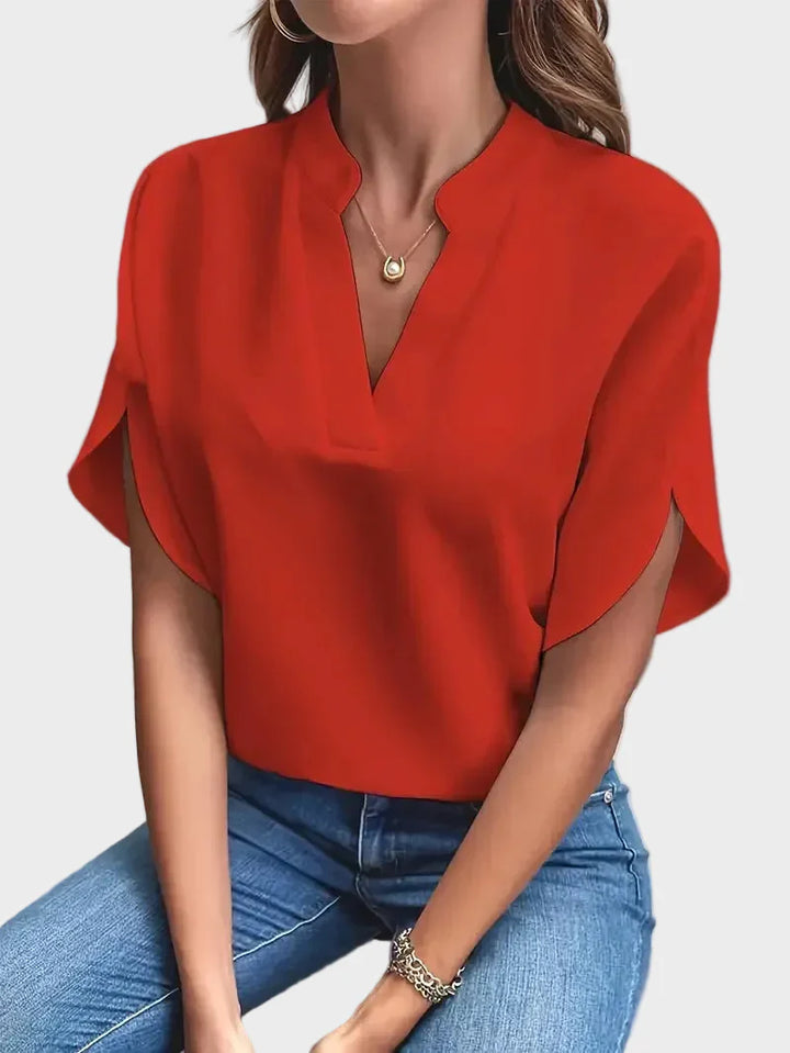 W&N™ | Stylish V-Neck Flowing Blouse