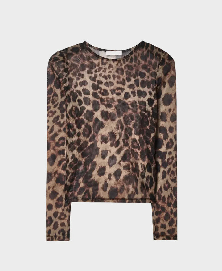 Sharpey | Sheer Leopard Print Top