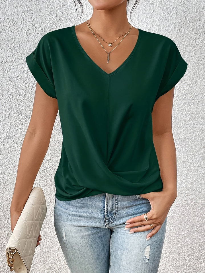 Lynn | Draped V-Neck Top