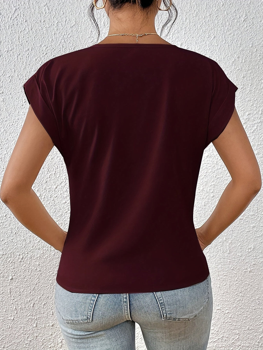 Lynn | Draped V-Neck Top