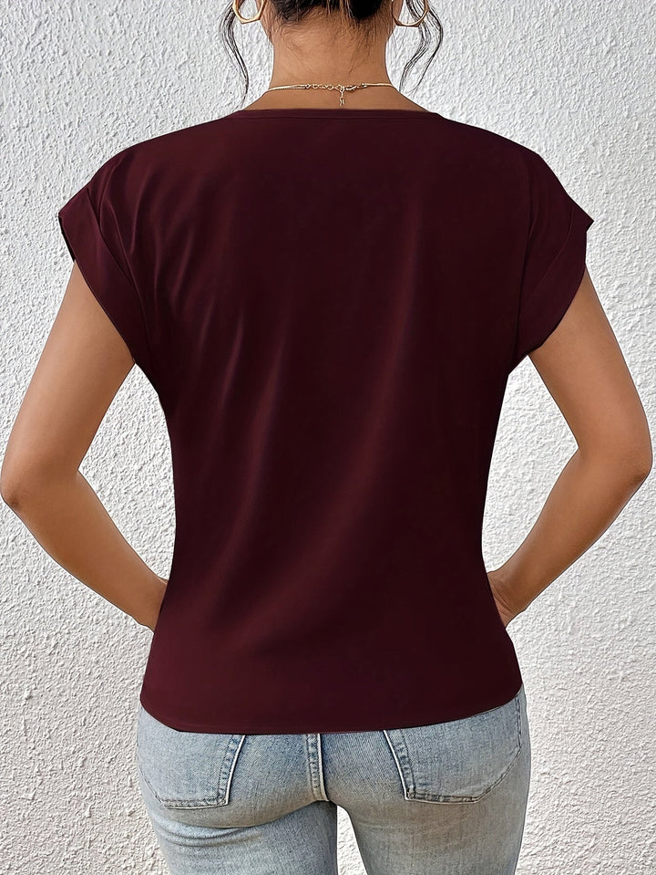 Lynn | Draped V-Neck Top