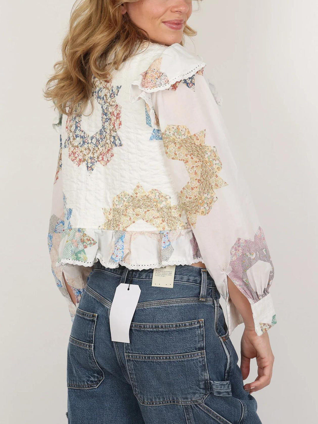 Tahlia Quilted Bodice Table Cloth Blouse