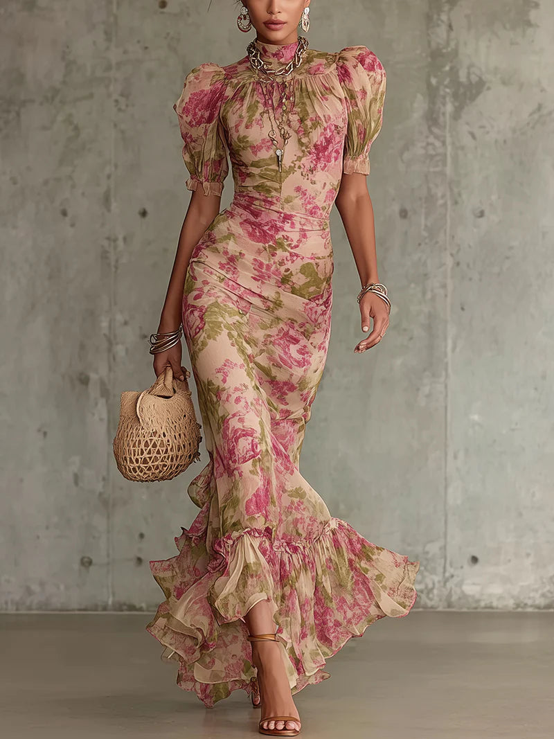 Molly | Vintage Puff Sleeve Maxi Dress