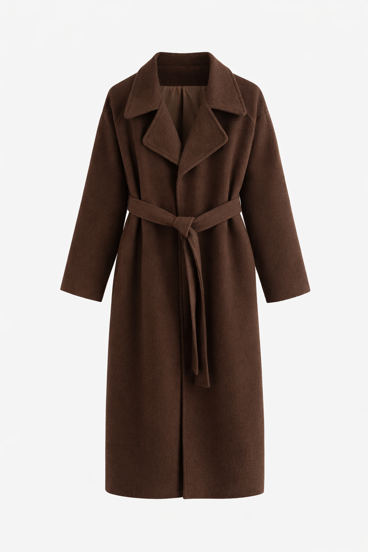 Caith – Elegant Belted Long Coat