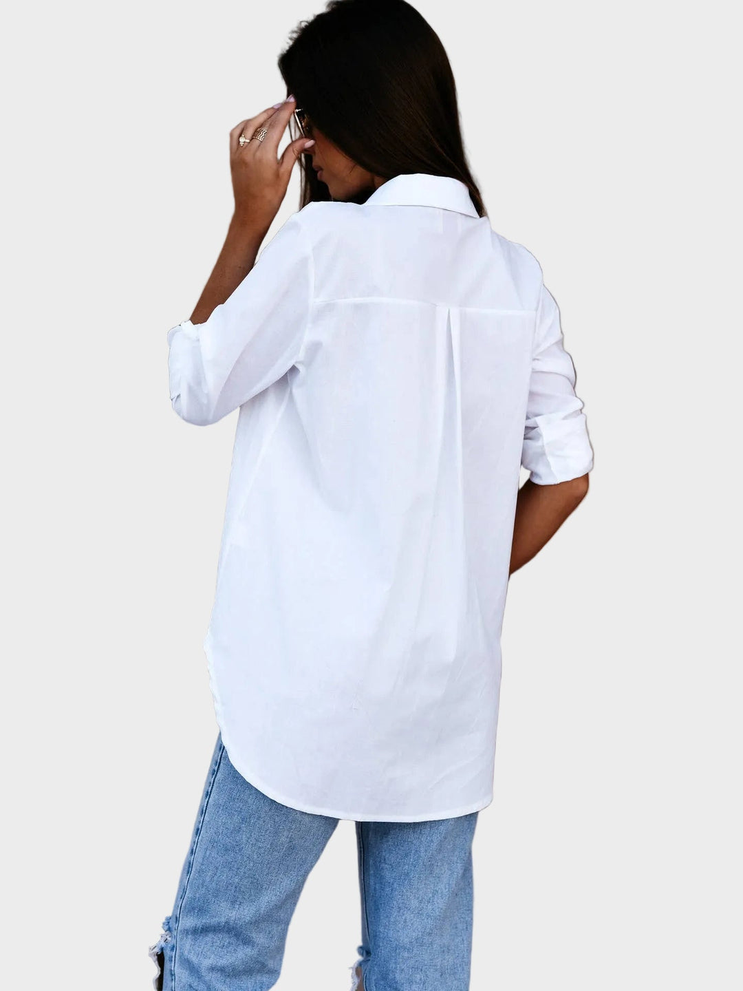 Polly Jane Simple White Button Down