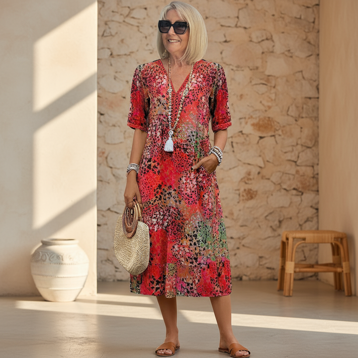 Margaret | Vibrant Midi Dress