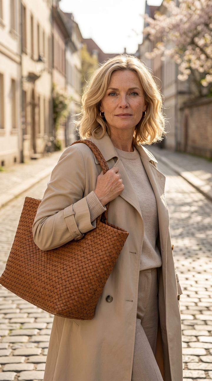 Scarlett | Woven Leather Tote