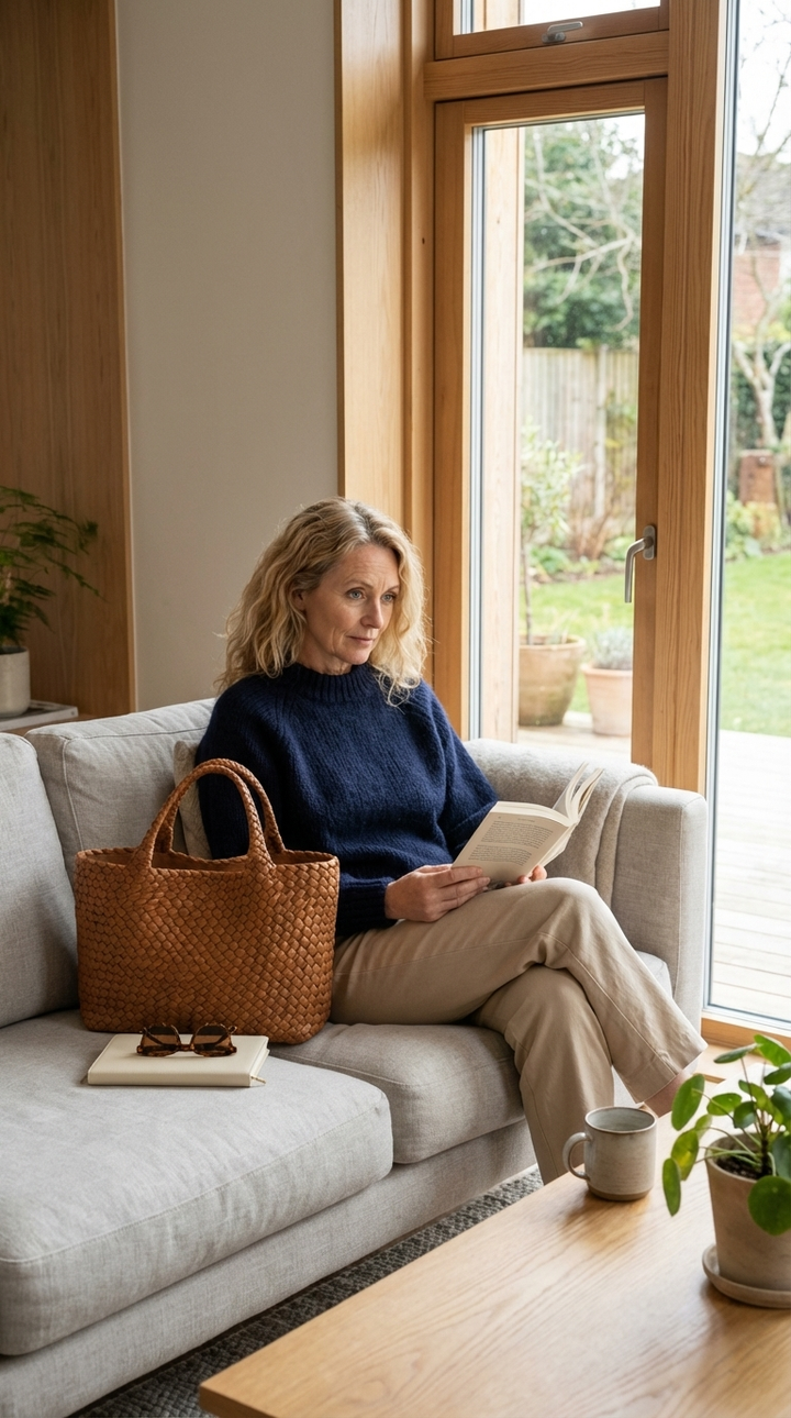 Scarlett | Woven Leather Tote
