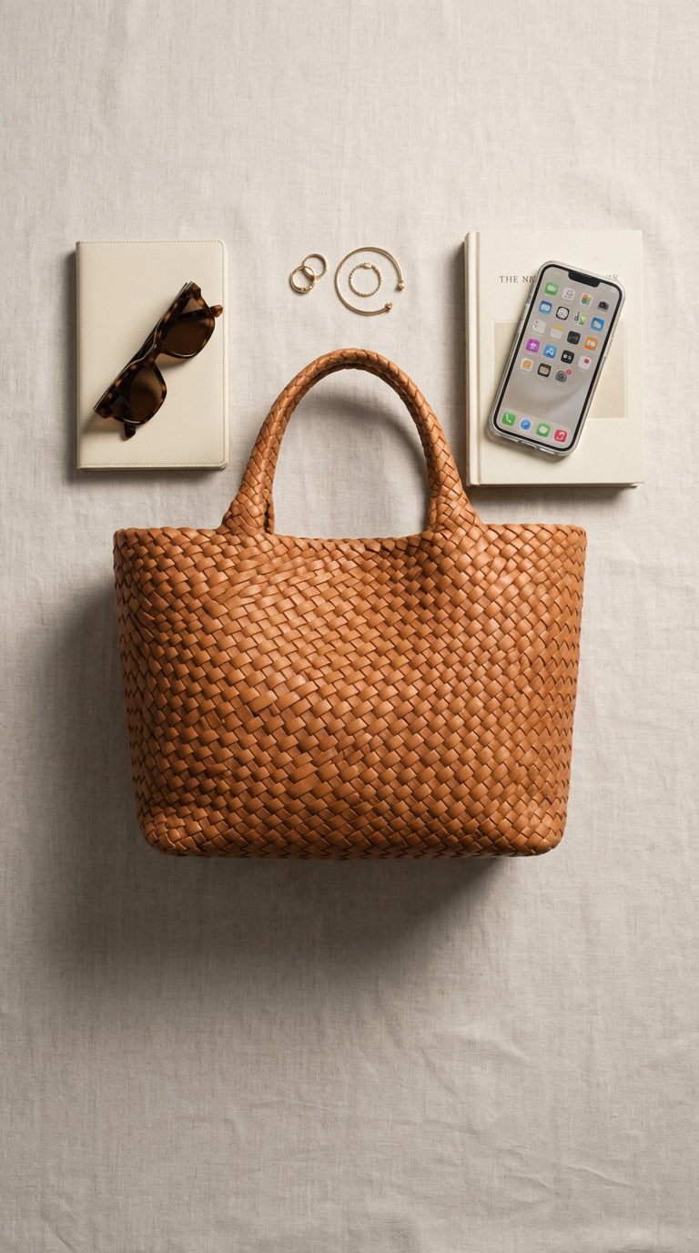 Scarlett | Woven Leather Tote
