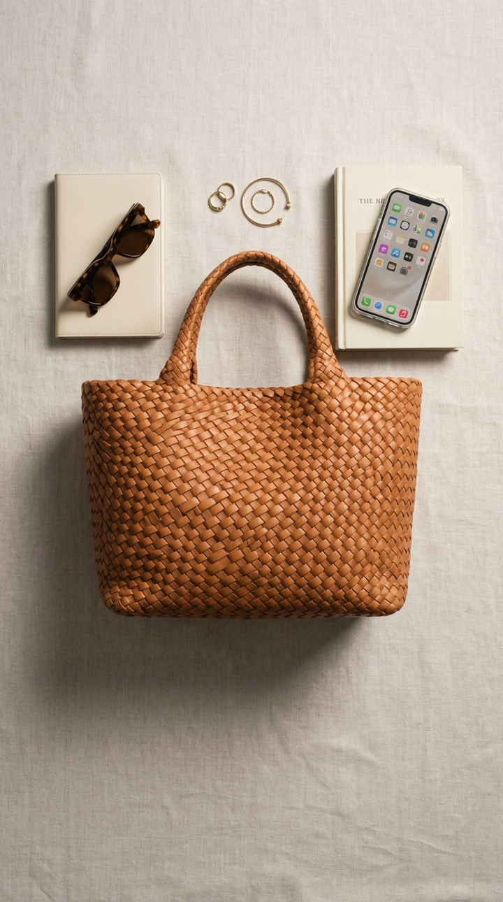 Scarlett | Woven Leather Tote