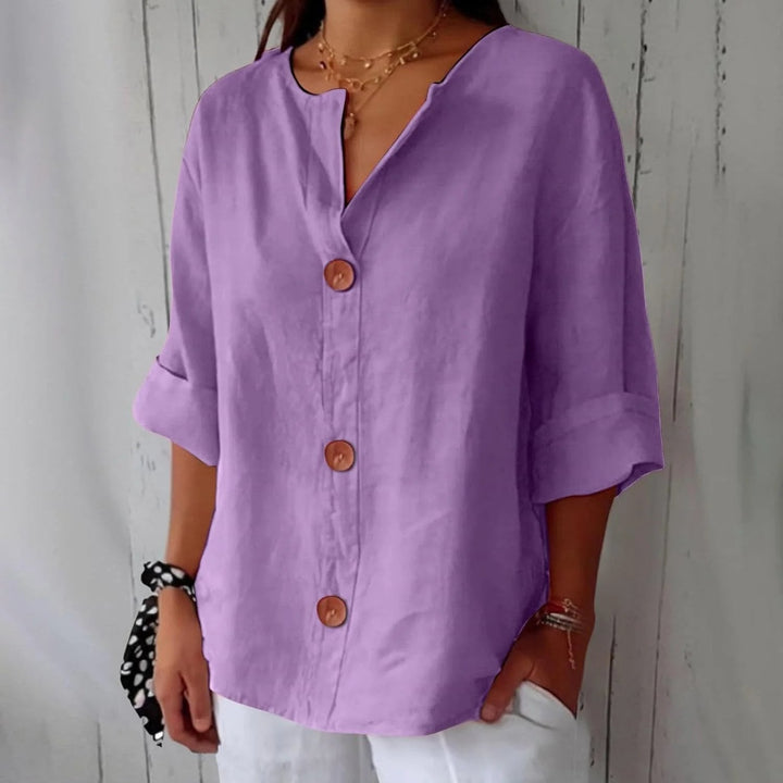 Susan | Relaxed Linen Blend Blouse