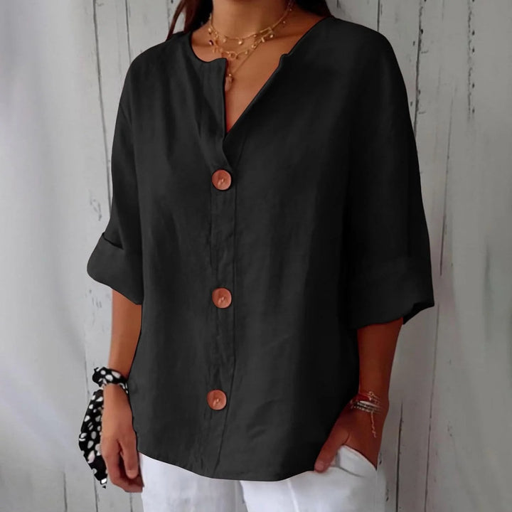 Susan | Relaxed Linen Blend Blouse