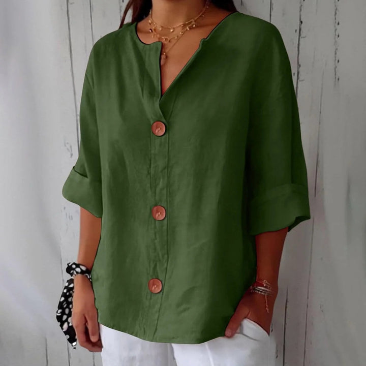 Susan | Relaxed Linen Blend Blouse